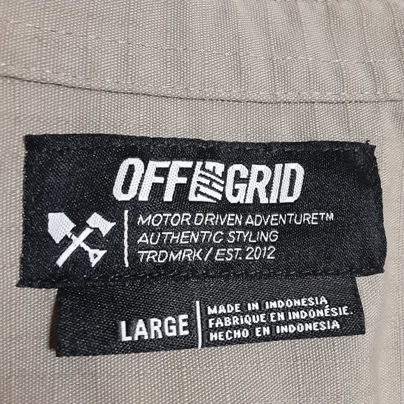 Off The Grid Men's Short Sleeve Button Down Shirt in Size L - Picture 4 of 5